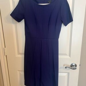 Ann Taylor Blue Sheath Midi Dress for Work